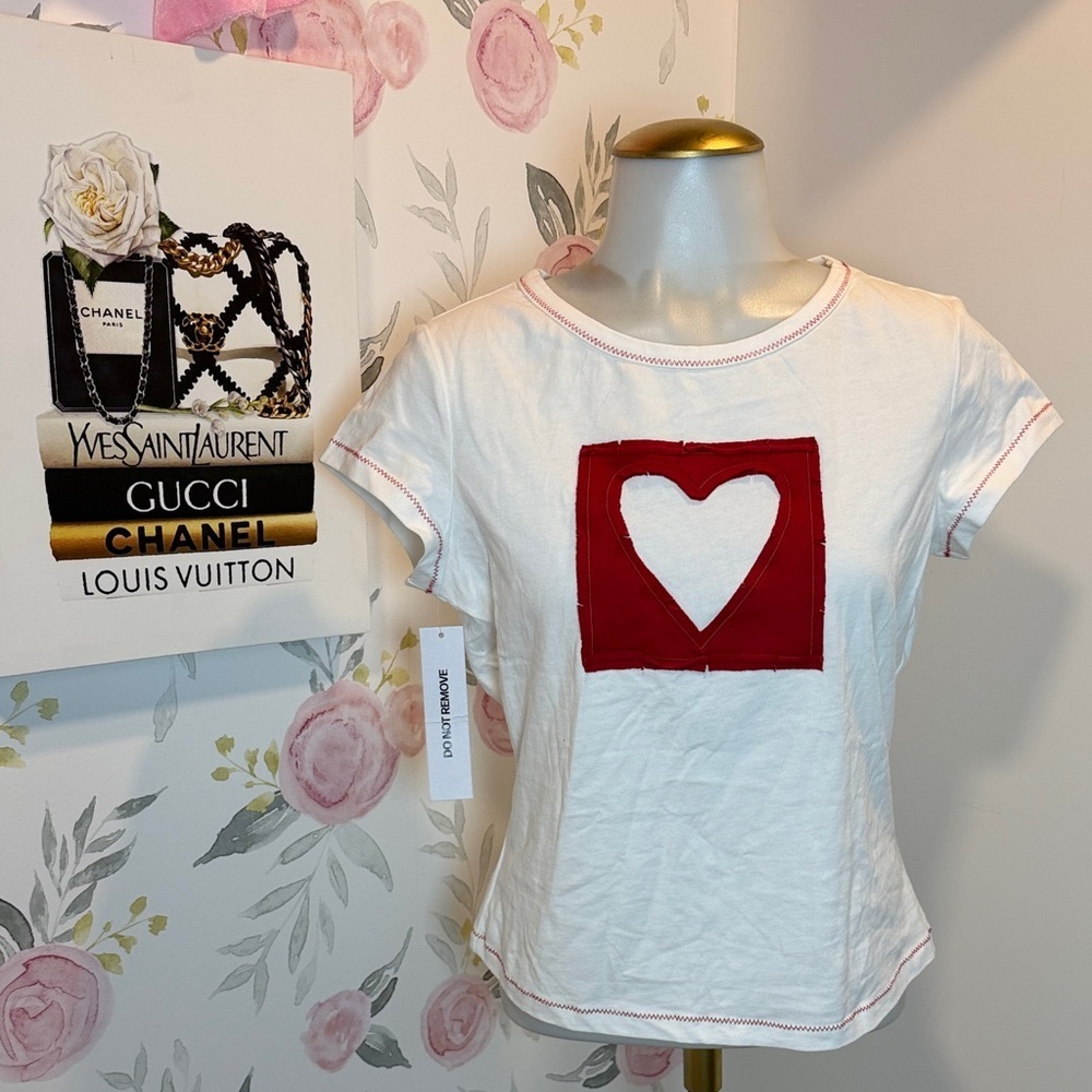 Princess Polly We’re Lovers Baby Tee White Sz 10 NWT